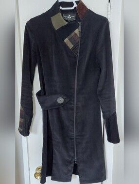 Myco Anna Designer Corduroy Dress Full Front Zip XS/S